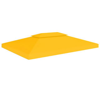 2-Tier Gazebo Top Cover 310 g/m² 4x3 m Yellow - Giant Lobelia