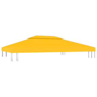 2-Tier Gazebo Top Cover 310 g/m² 4x3 m Yellow - Giant Lobelia