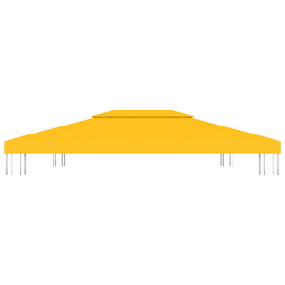 2-Tier Gazebo Top Cover 310 g/m² 4x3 m Yellow - Giant Lobelia