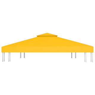 2-Tier Gazebo Top Cover 310 g/m² 4x3 m Yellow - Giant Lobelia