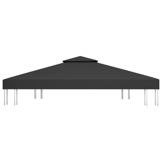 2-Tier Gazebo Top Cover 310 g/m² 4x3 m Black - Giant Lobelia