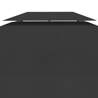 2-Tier Gazebo Top Cover 310 g/m² 4x3 m Black - Giant Lobelia