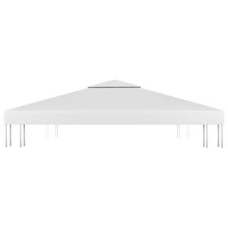 2-Tier Gazebo Top Cover 310 g/m² 4x3 m White - Giant Lobelia