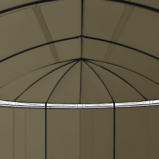 Gazebo with Curtains 520x349x255 cm Taupe 180 g/m² - Giant Lobelia