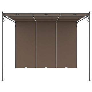 Garden Gazebo with Side Curtain 3x3x2.25 m Taupe - Giant Lobelia