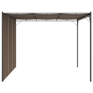 Garden Gazebo with Side Curtain 3x3x2.25 m Taupe - Giant Lobelia