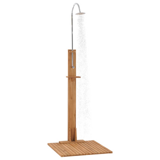 vidaXL Garden Shower 75x75x210 cm Solid Teak Wood - Giant Lobelia