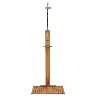 vidaXL Garden Shower 75x75x210 cm Solid Teak Wood - Giant Lobelia