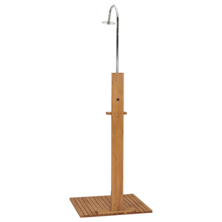 vidaXL Garden Shower 75x75x210 cm Solid Teak Wood - Giant Lobelia