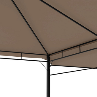 Gazebo with Double Extending Roofs 3x3x2.75 m Taupe 180g/m² - Giant Lobelia