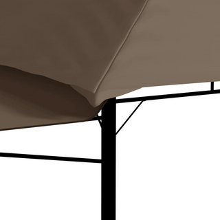 Gazebo with Double Extending Roofs 3x3x2.75 m Taupe 180g/m² - Giant Lobelia