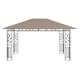 Gazebo with Mosquito Net 4x3x2.73 m Taupe 180 g/m² - Giant Lobelia