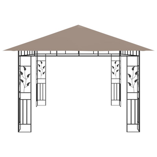 Gazebo with Mosquito Net 4x3x2.73 m Taupe 180 g/m² - Giant Lobelia