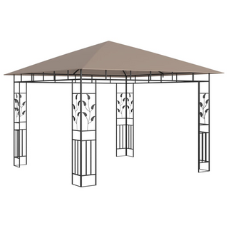 Gazebo with Mosquito Net 3x3x2.73 m Taupe 180 g/m² - Giant Lobelia