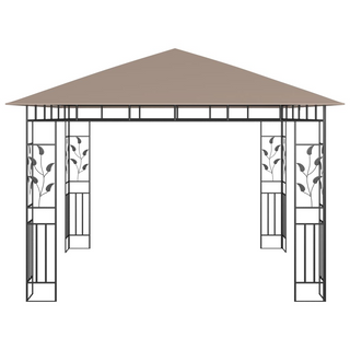 Gazebo with Mosquito Net 3x3x2.73 m Taupe 180 g/m² - Giant Lobelia