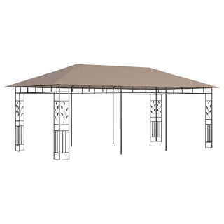 Gazebo with Mosquito Net 6x3x2.73 m Taupe 180 g/m² - Giant Lobelia