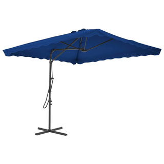 vidaXL Outdoor Parasol with Steel Pole Blue 250x250x230 cm - Giant Lobelia