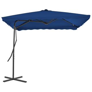 vidaXL Outdoor Parasol with Steel Pole Blue 250x250x230 cm - Giant Lobelia