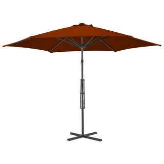 vidaXL Outdoor Parasol with Steel Pole Terracotta 300x230 cm - Giant Lobelia