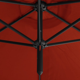 vidaXL Double Parasol with Steel Pole Terracotta 600 cm - Giant Lobelia