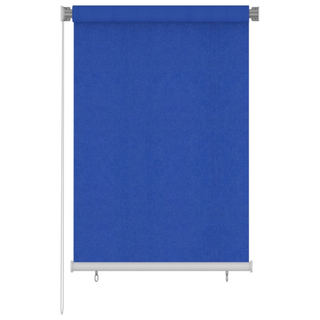 vidaXL Outdoor Roller Blind 100x140 cm Blue HDPE - Giant Lobelia