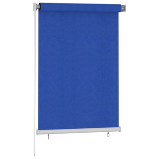 vidaXL Outdoor Roller Blind 100x140 cm Blue HDPE - Giant Lobelia