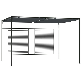 Gazebo with Retractable Roof 4x3x2.3 m Anthracite 180 g/m² - Giant Lobelia