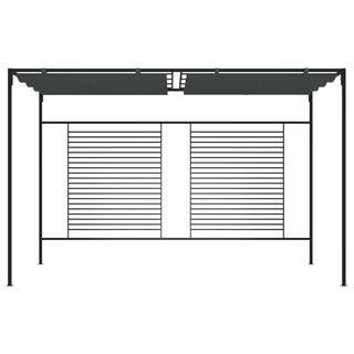 Gazebo with Retractable Roof 4x3x2.3 m Anthracite 180 g/m² - Giant Lobelia