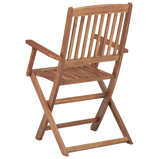 vidaXL Folding Outdoor Chairs 2 pcs Solid Acacia Wood - Giant Lobelia