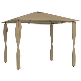 Gazebo with Post Covers 3x3x2.6 m Taupe 160 g/m² - Giant Lobelia