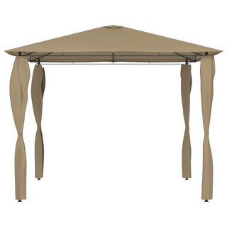 Gazebo with Post Covers 3x3x2.6 m Taupe 160 g/m² - Giant Lobelia