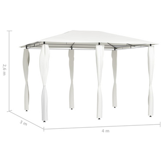 Gazebo with Post Covers 3x4x2.6 m Cream 160 g/m² - Giant Lobelia