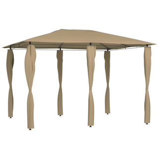 Gazebo with Post Covers 3x4x2.6 m Taupe 160 g/m² - Giant Lobelia