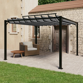 Gazebo with Louvered Roof 3x3 m Anthracite Fabric and Aluminium - Giant Lobelia