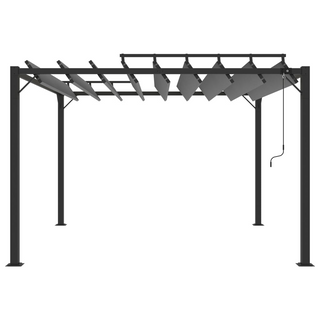 Gazebo with Louvered Roof 3x3 m Anthracite Fabric and Aluminium - Giant Lobelia