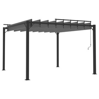 Gazebo with Louvered Roof 3x3 m Anthracite Fabric and Aluminium - Giant Lobelia