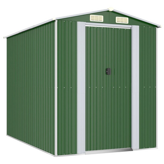 Garden Shed Green 192x274x223 cm Galvanised Steel - Giant Lobelia