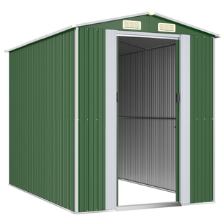 Garden Shed Green 192x274x223 cm Galvanised Steel - Giant Lobelia