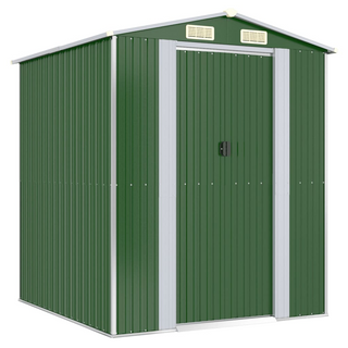 Garden Shed Green 192x191x223 cm Galvanised Steel - Giant Lobelia