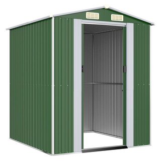 Garden Shed Green 192x191x223 cm Galvanised Steel - Giant Lobelia