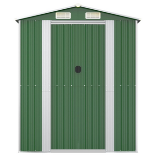 Garden Shed Green 192x357x223 cm Galvanised Steel - Giant Lobelia