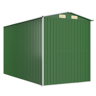 Garden Shed Green 192x357x223 cm Galvanised Steel - Giant Lobelia