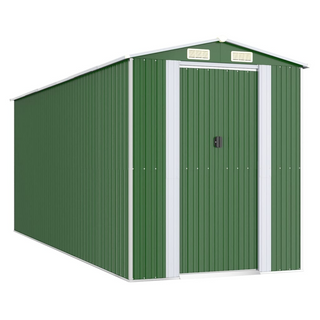 Garden Shed Green 192x523x223 cm Galvanised Steel - Giant Lobelia