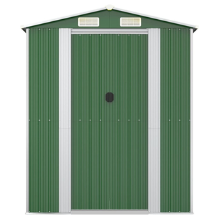 Garden Shed Green 192x855x223 cm Galvanised Steel - Giant Lobelia