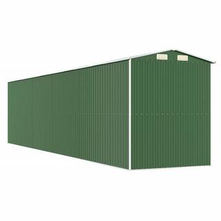 Garden Shed Green 192x855x223 cm Galvanised Steel - Giant Lobelia