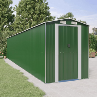 Garden Shed Green 192x1021x223 cm Galvanised Steel - Giant Lobelia