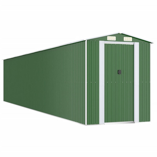 Garden Shed Green 192x1021x223 cm Galvanised Steel - Giant Lobelia