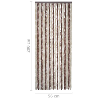 vidaXL Insect Curtain Beige and Light Brown 56x200 cm Chenille - Giant Lobelia