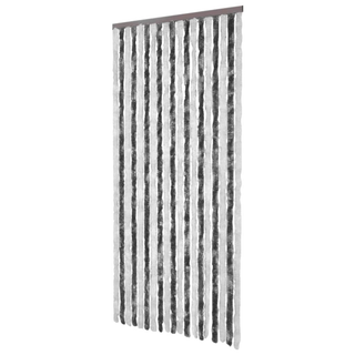 vidaXL Insect Curtain Grey and White 90x200 cm Chenille - Giant Lobelia