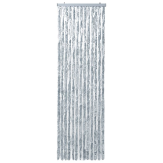 vidaXL Insect Curtain White and Grey 90x200 cm Chenille - Giant Lobelia